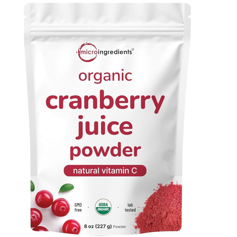 image:imageSustainably US Grown Organic Cranberry Juice Powder Wild Cranberry Supplements Cold Pressed 8 Ounce Supports Urinary Tract Cleanse amp Prostate Health Filler Free Water Soluble Pet Friendly