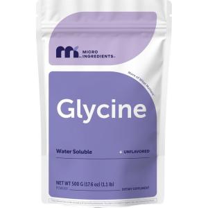 Micro Ingredients Glycine Powder, 1KG (2.2 Pounds), Glycine 1000mg Per Serving, Water Soluble and Products of USA(1.1 Pound (Pack of 1))