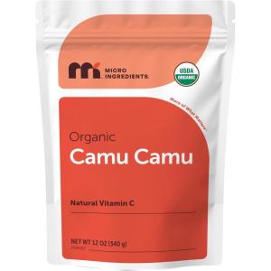 Micro Ingredients Organic Camu Camu Powder, 12 oz | Freshly Harvested Berry Source | Source of Naturally Occurring Vitamin C | Non-GMO, Vegan Friendly