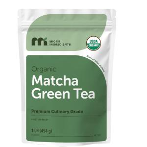 Micro Ingredients Organic Matcha Green Tea Powder, 2 lb | First Harvest, Culinary Grade from Japan | 100% Pure & Unflavored | Great for Tea, Latte & Smoothies | Non-GMO, 0 Calories, Eco-Friendly Packaging(16 Ounce (Pack of 1))