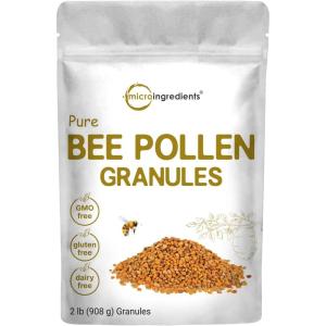 Micro Ingredients Pure Bee Pollen Granules, 2 lb | Fresh Harvest, Raw & Natural Superfood | Rich in B Vitamins, Minerals, Protein & Antioxidants | Keto, Non-GMO