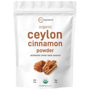 Organic Ceylon Cinnamon Powder, 2 lb | Premium Sri Lanka Source | Sweet & Earthy Flavor | Great for Baking, Cooking & Drinks | Additive Free, Non-GMO, Bulk Supply(2 Pound (Pack of 1))