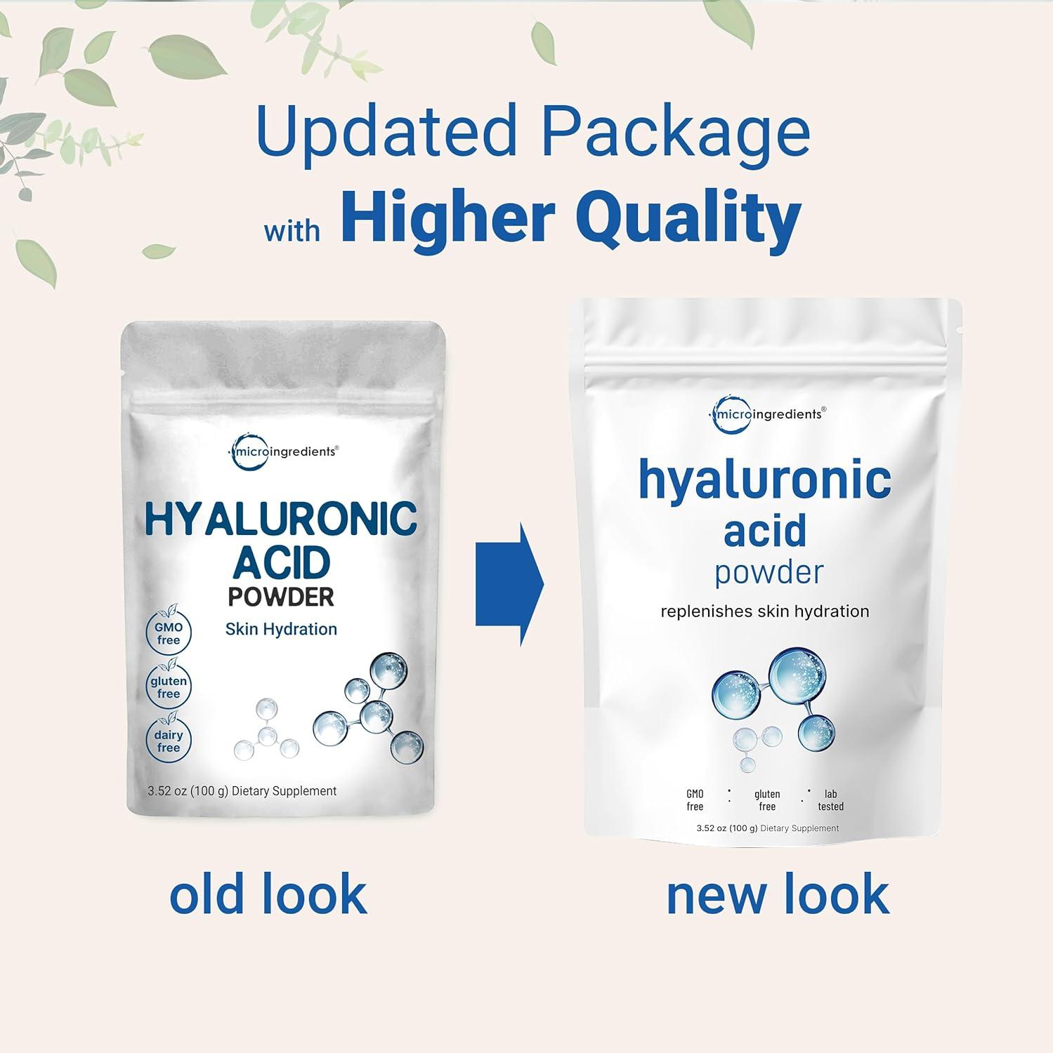 image:imageHyaluronic Acid Serum Powder 100 Grams Low Molecular Weight Cosmetics Grade Skin Hydration and Moisture Support Supplements Vegan Water Soluble Within 2 Hours352 Ounce Pack of 1
