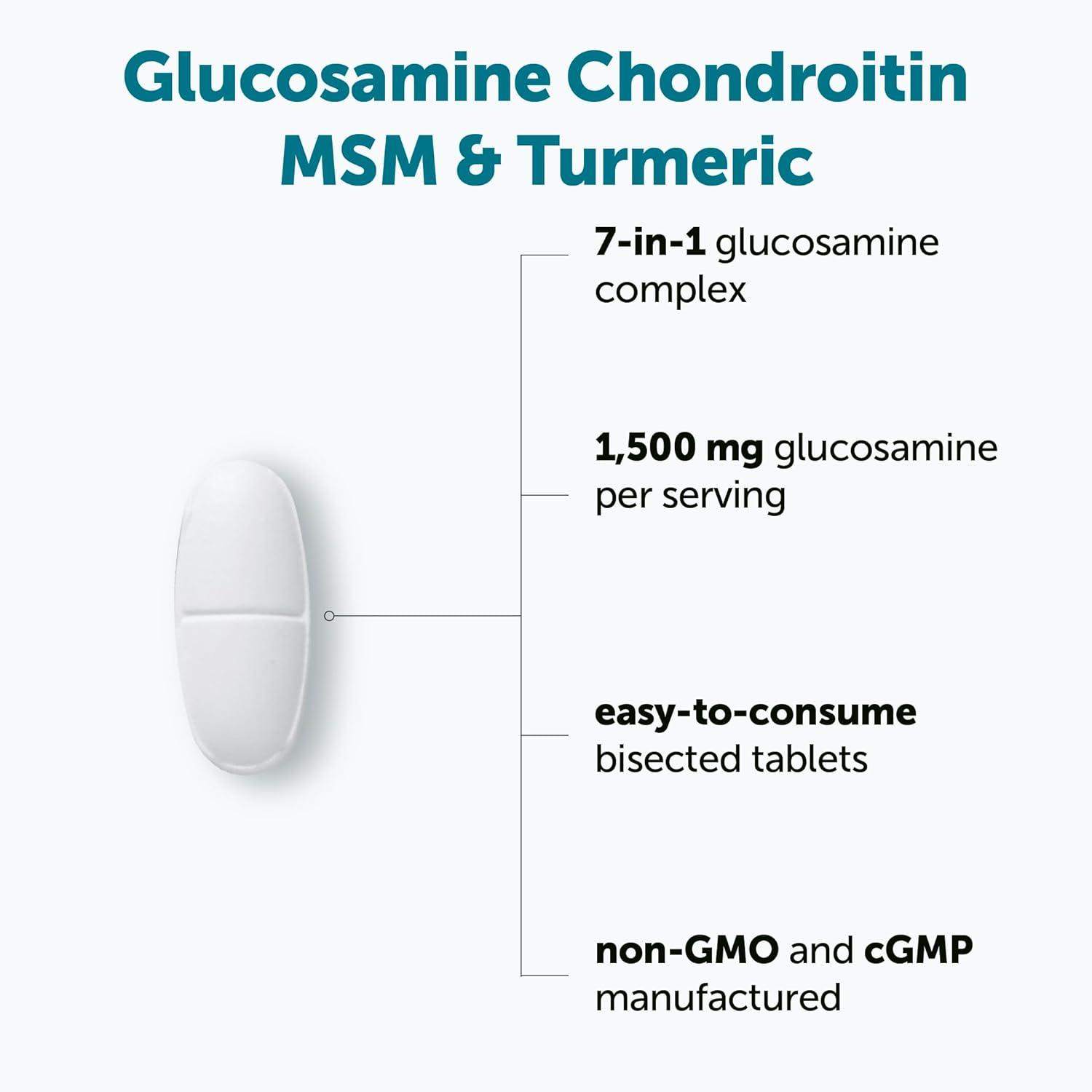 image:imageMicro Ingredients Glucosamine Chondroitin MSM and Turmeric Supplement 300 Bisected Tablets 1500 mg Glucosamine Per Serving 7in1 with Boswellia Hyaluronic Acid amp Collagen Complex