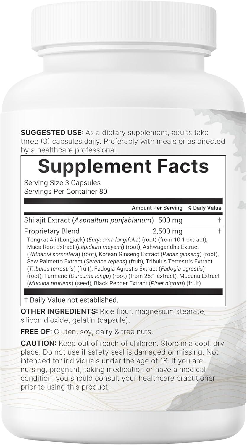 image:imageMicro Ingredients Shilajit 11in1 Complex for Men amp Women 240 Capsules High Potency Shilajit Extract with Naturally Occurring Fulvic Acid Maca Root Tongkat Ali Ginseng Black Pepper amp More