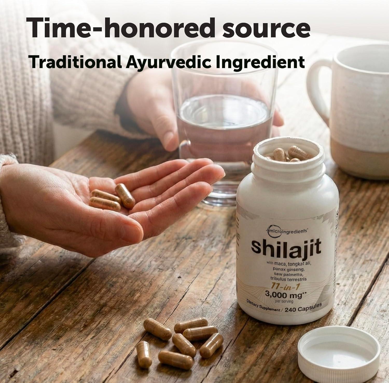 image:imageMicro Ingredients Shilajit 11in1 Complex for Men amp Women 240 Capsules High Potency Shilajit Extract with Naturally Occurring Fulvic Acid Maca Root Tongkat Ali Ginseng Black Pepper amp More
