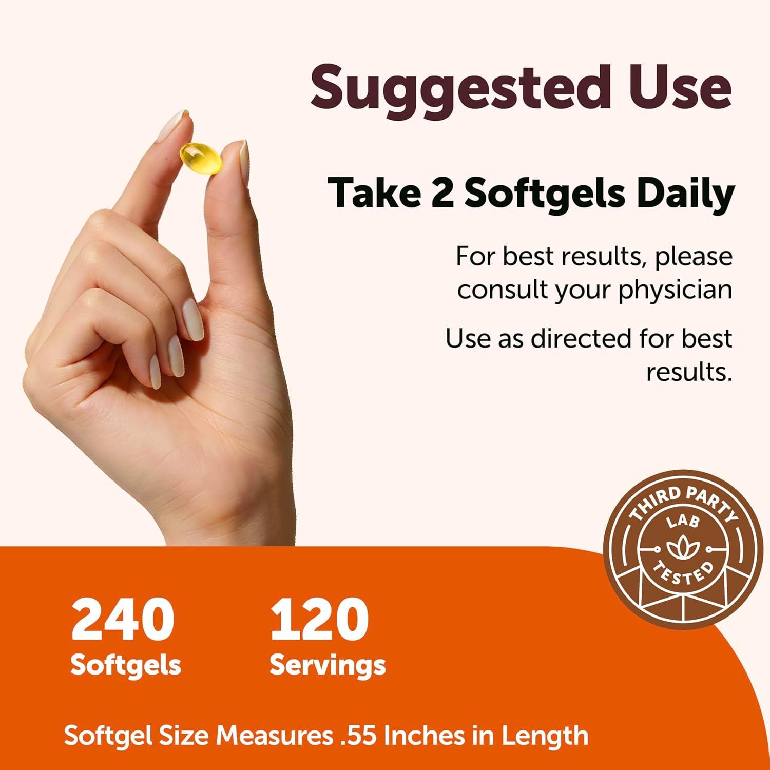 image:imageMicro Ingredients Vitamin E 1000 IU 450 mg Per Serving 240 Softgels Daily Vitamin E Supplement 4Month Supply NonGMO Gluten Free