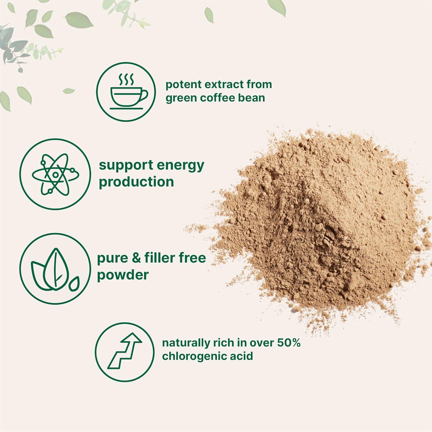 image:imagePure Green Coffee Bean Extract 4 Ounce Natural Caffeine Green Coffee Bean with 50 Chlorogenic Acid Vegan Friendly Filler Free