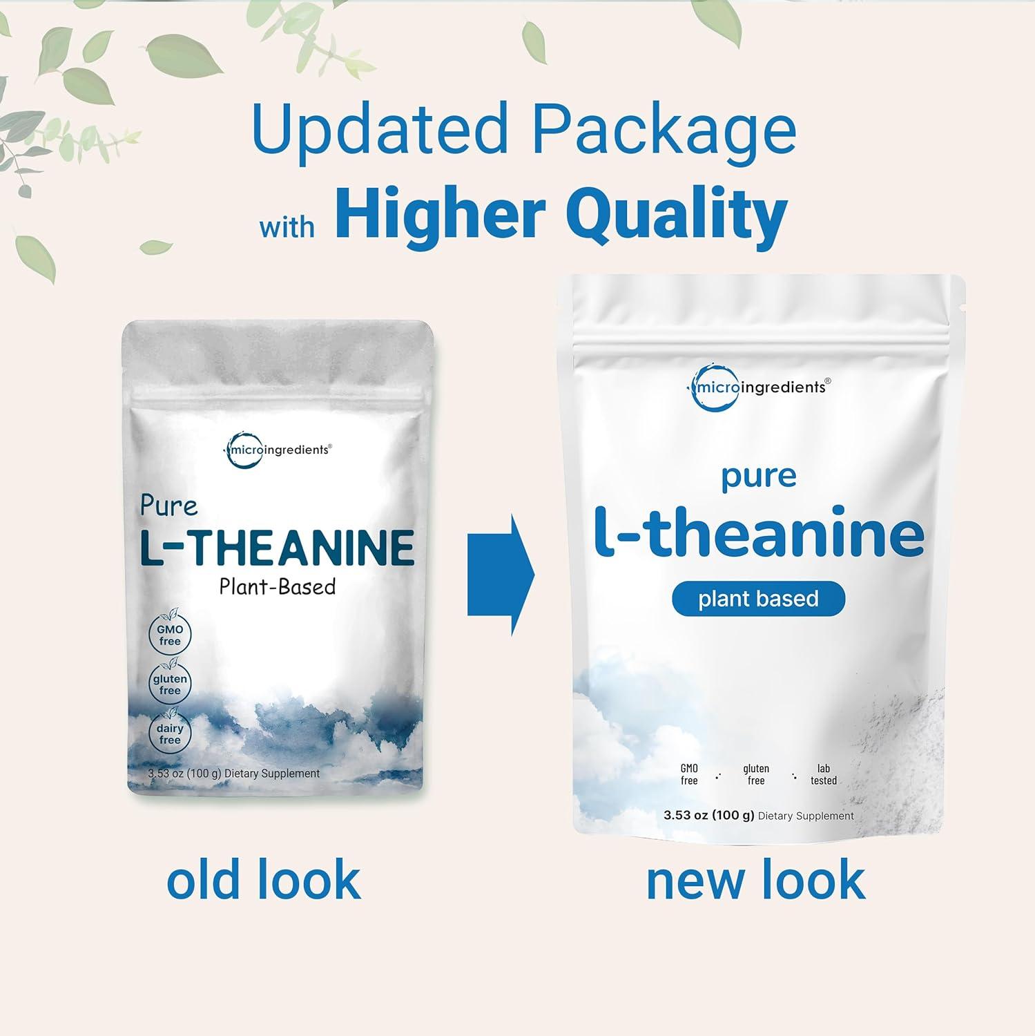 image:imagePure LTheanine Powder 100 Grams 1 Year Supply Filler Free No GMOs and Vegan Friendly