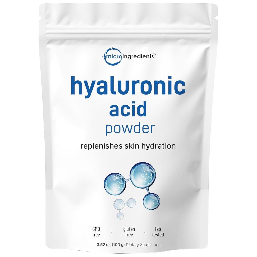 image:imageHyaluronic Acid Serum Powder 100 Grams Low Molecular Weight Cosmetics Grade Skin Hydration and Moisture Support Supplements Vegan Water Soluble Within 2 Hours352 Ounce Pack of 1