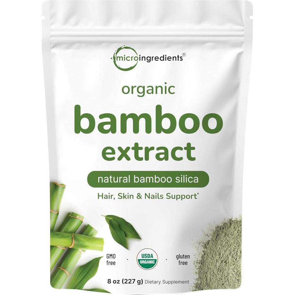 image:imageMicro Ingredients Organic Bamboo Extract Powder 8oz 378 Servings  Bamboo Plant Silica amp Mineral Supplements  Natural Stem amp Leaf Extract  NonGMO Gluten Free Vegan Friendly