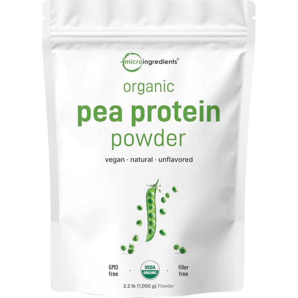 image:imageNorth America Grown Organic Pea Protein Powder 1KG 22 Pounds PlantBased Vegan Protein Meatless Protein Supplement Natural Branched Chain Amino Acids NonGMO Soy Free