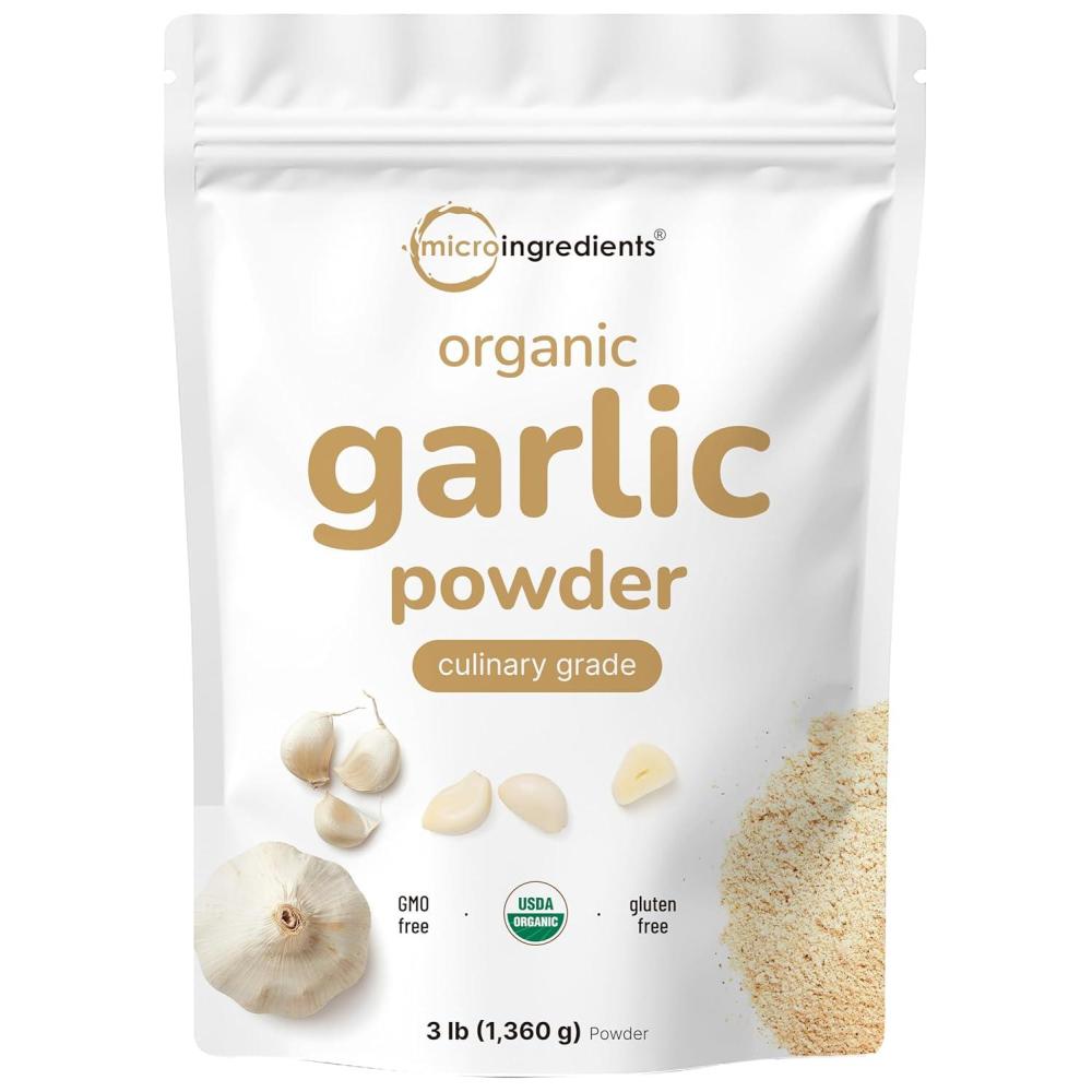 image:imageOrganic Garlic Powder 3 lb Premium Raw Allium Sativum Bulb Pungent amp Savory Flavor Great for Meats Vegetables amp Spice Mixes Additive Free NonGMO Bulk Supply