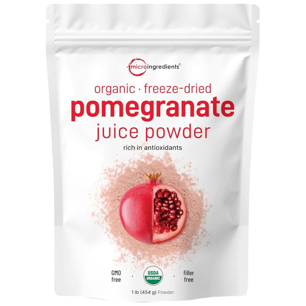 image:imageOrganic Pomegranate Juice Powder 1 Pound 100 Natural Fruit Powder Freeze Dried amp Cold Pressed No Sugar amp Additives Great Flavor for Drinks Smoothie amp Beverages NonGMO amp Vegan Friendly