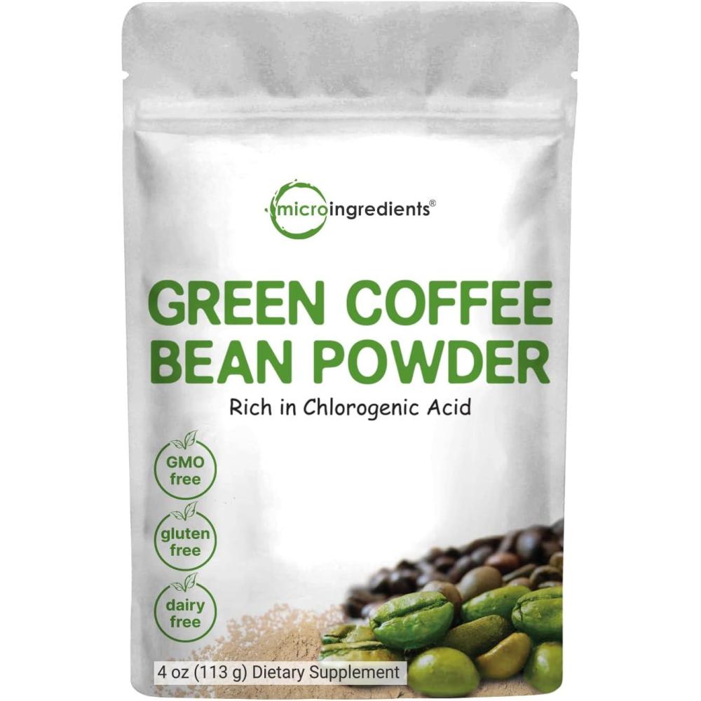 image:imagePure Green Coffee Bean Extract 4 Ounce  Natural Caffeine Green Coffee Bean with 50 Chlorogenic Acid  Vegan Friendly Filler Free