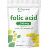 image:imageFolic Acid 1000 mcg 500 Coconut Oil Softgels 1mg  Essential Prenatal Vitamins Vitamin B9  1667 mcg DFE  Third Party Tested No Artificial Colors or Flavors  NonGMO Gluten Free