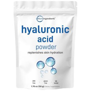 Hyaluronic Acid Serum Powder, 100 Grams | Low Molecular Weight, Cosmetics Grade | Skin Hydration and Moisture Support Supplements | Vegan, Water Soluble (Within 2 Hours)(1.76 Ounce (Pack of 1))