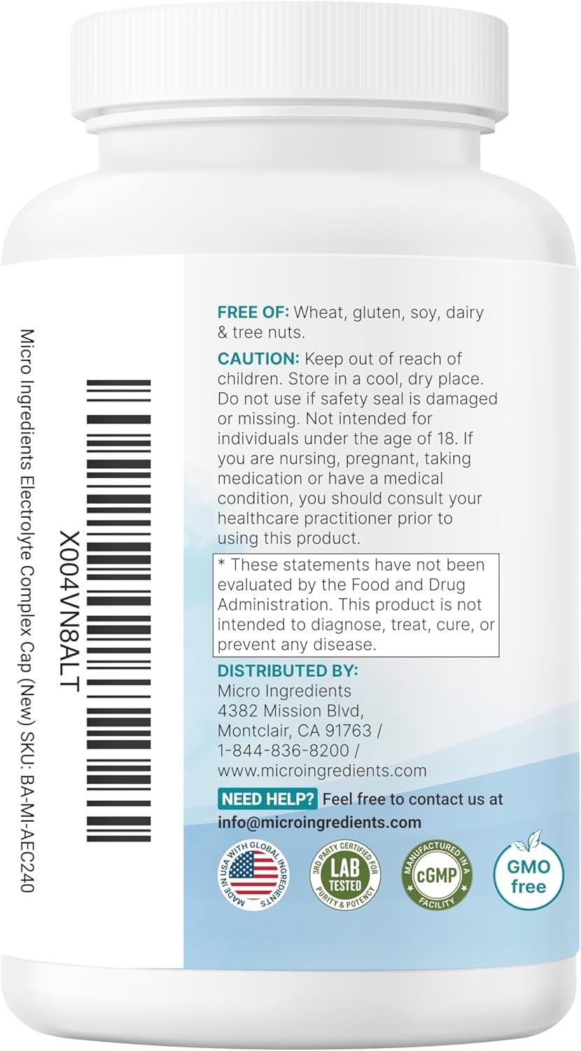 image:imageAdvanced Electrolyte Complex Capsules for Hydration 240 Count Salt Pills with Himalayan Pink Salt Sodium Potassium amp Magnesium Sugar Free Electrolyte Tablets with Vitamin D3 amp B1 Zinc