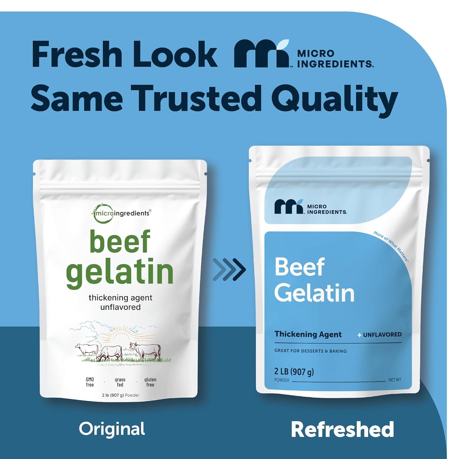 image:imageBeef Gelatin Powder 1lb Premium Source from GrassFed amp Pasture Raised Beef Unflavored Thickening Agent for Cooking amp Baking Natural Protein amp Collagen NonGMO Gluten Frees32 Ounce Pack of 1