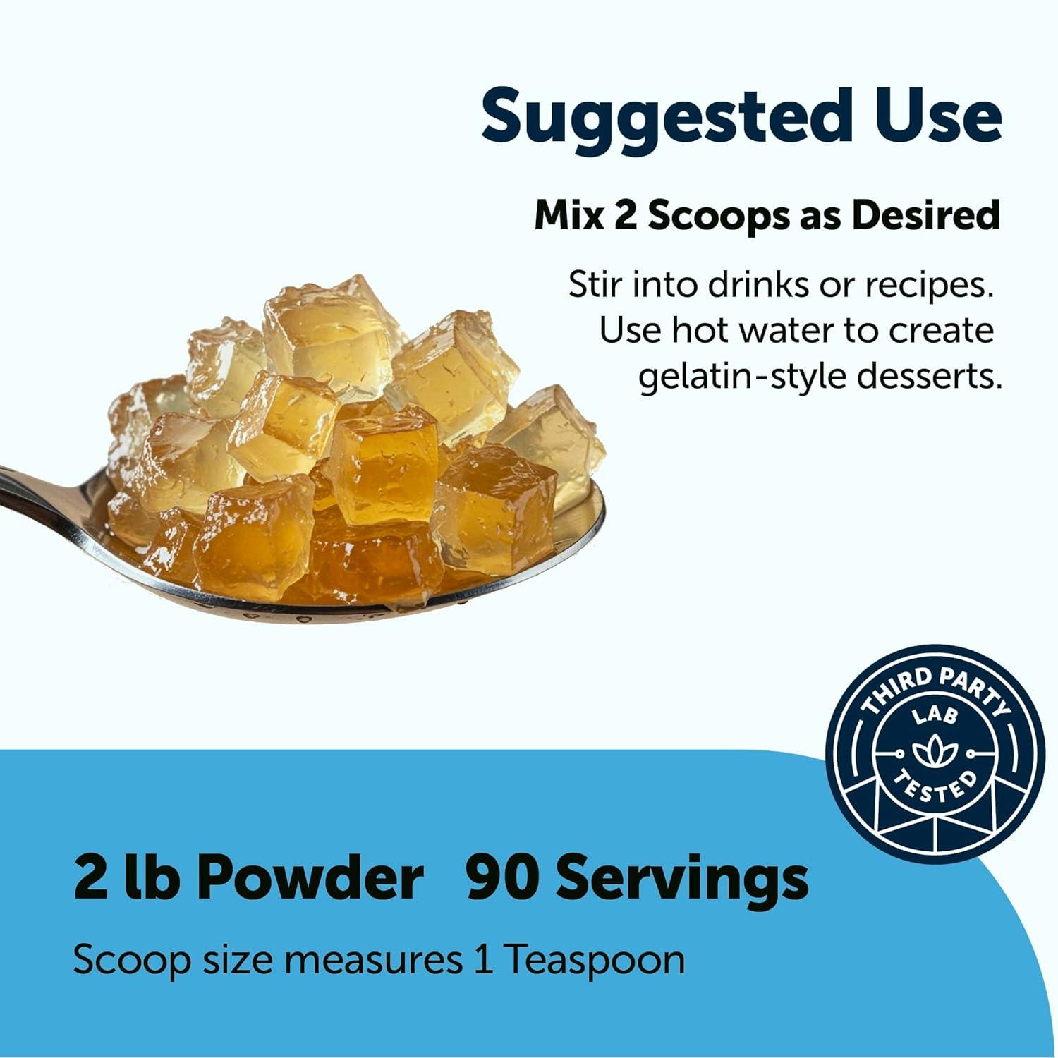 image:imageBeef Gelatin Powder 1lb Premium Source from GrassFed amp Pasture Raised Beef Unflavored Thickening Agent for Cooking amp Baking Natural Protein amp Collagen NonGMO Gluten Frees32 Ounce Pack of 1