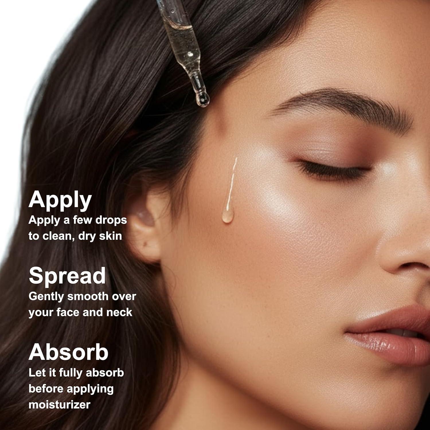 image:imageHyaluronic Acid Serum with Vitamin B5 for Face Lightweight Hydrating Face Serum for Dry amp Sensitive Skin 4 Types of HA at 2 with Vitamin C amp E OilFree amp FragranceFree 4 fl oz
