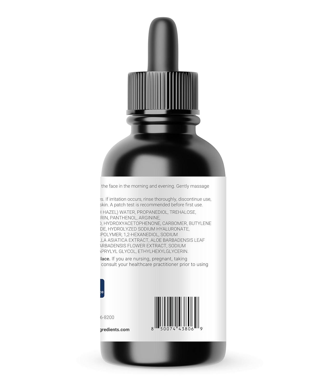 image:imageHyaluronic Acid Serum with Vitamin B5 for Face Lightweight Hydrating Face Serum for Dry amp Sensitive Skin 4 Types of HA at 2 with Vitamin C amp E OilFree amp FragranceFree 4 fl oz