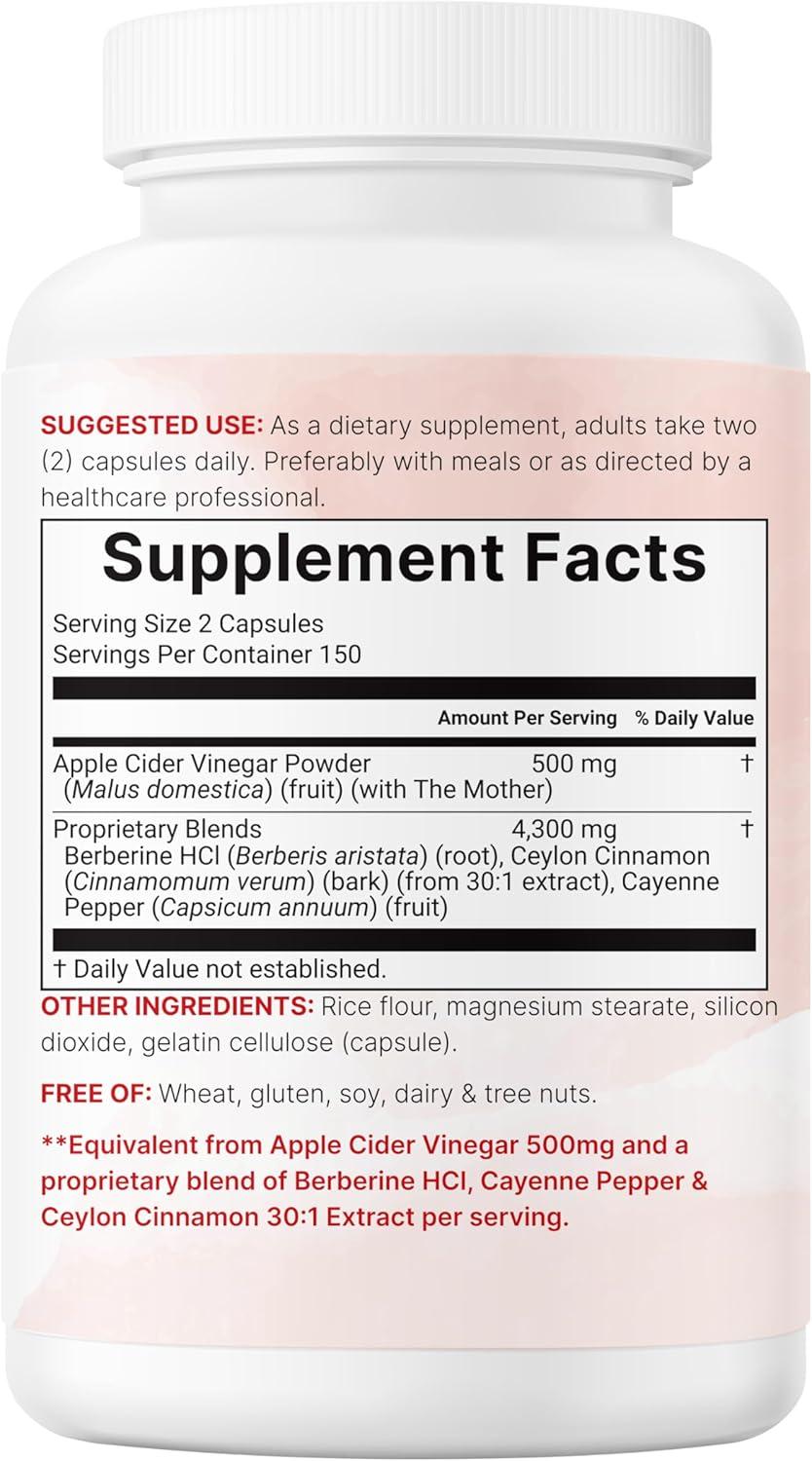 image:imageMicro Ingredients Apple Cider Vinegar Capsules 4800mg Per Serving 300 Counts 4in1 ACV Complex with The Mother Ceylon Cinnamon Cayenne Pepper amp More Immune Digestion amp Appetite Support