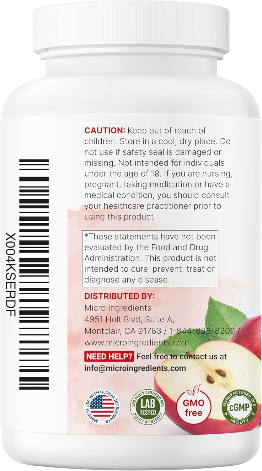 image:imageMicro Ingredients Apple Cider Vinegar Capsules 4800mg Per Serving 300 Counts 4in1 ACV Complex with The Mother Ceylon Cinnamon Cayenne Pepper amp More Immune Digestion amp Appetite Support