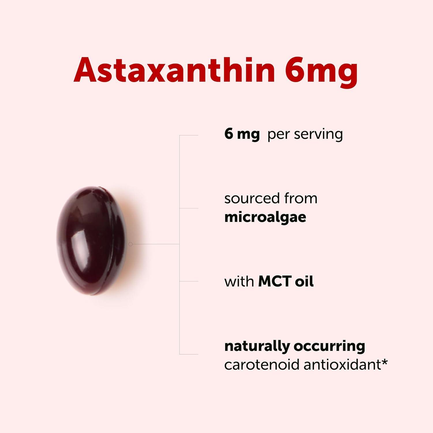 image:imageMicro Ingredients Astaxanthin 6mg with MCT Oil 120 Softgels Premium Astaxanthin Antioxidant Supplements Fresh Microalgae Source Triple Strength NonGMO Gluten Free No Soy240 Count Pack of 1