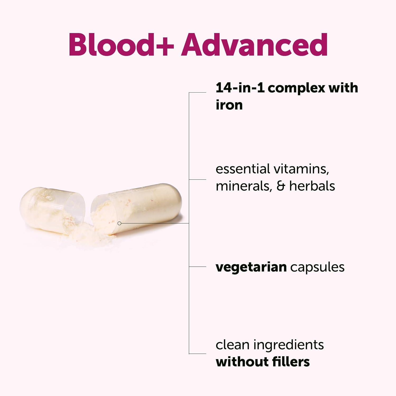 image:imageMicro Ingredients Blood Advanced Iron Supplement 240 Veggie Capsules 14in1 Iron Bisglycinate with Folate Vitamins B C Chelated Iron Complex with Botanical Blend NonGMO