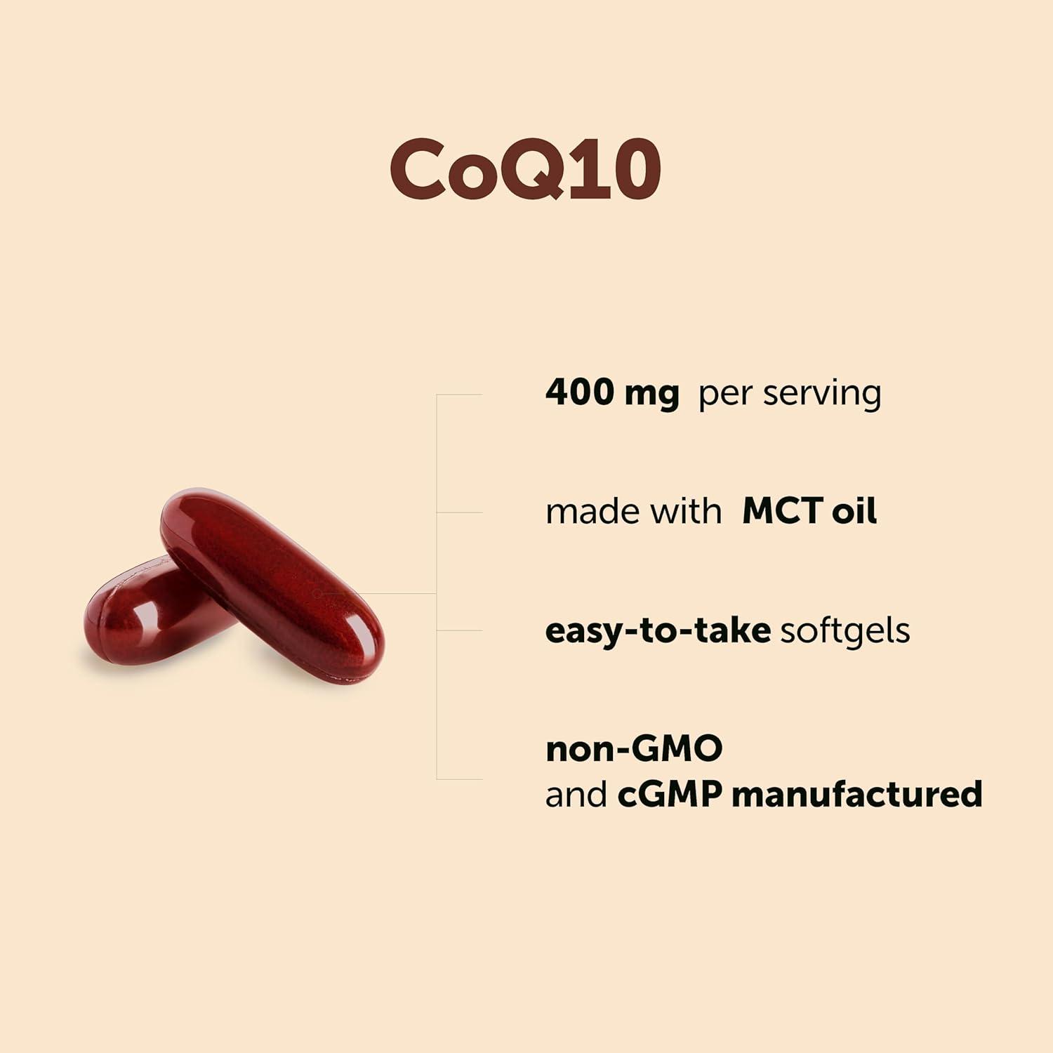 image:imageMicro Ingredients CoQ10 400 mg Per Serving 240 Softgels Made with Coconut MCT Oil Coenzyme Q10 Ubiquinone NonGMO