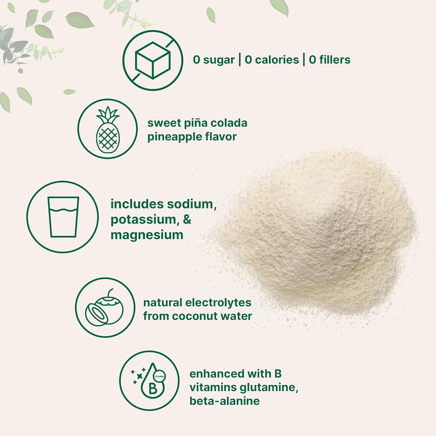 image:imageMicro Ingredients Electrolytes Powder 2 lbs 95 Servings Sugar Free Workout Hydration Potassium Sodium LGlutamine BetaAlanine amp More Natural Coconut Water Pineapple Pia Colada Flavor