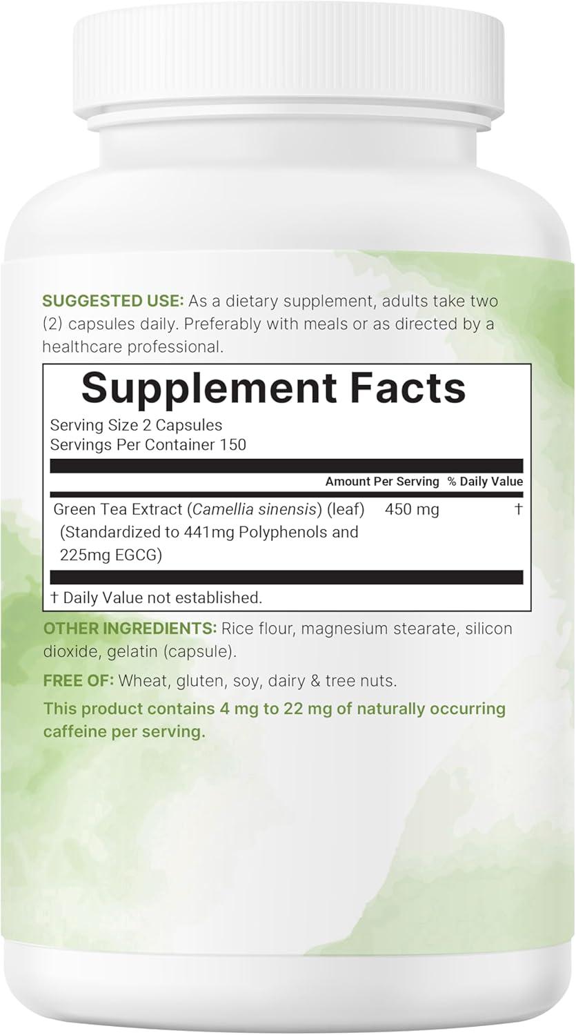 image:imageMicro Ingredients Extra Strength Green Tea Extract 300 Capsules 5 Month Supply Maximum Potency Polyphenols Antioxidant Supplement for Skin Energy Brain amp Heart Support