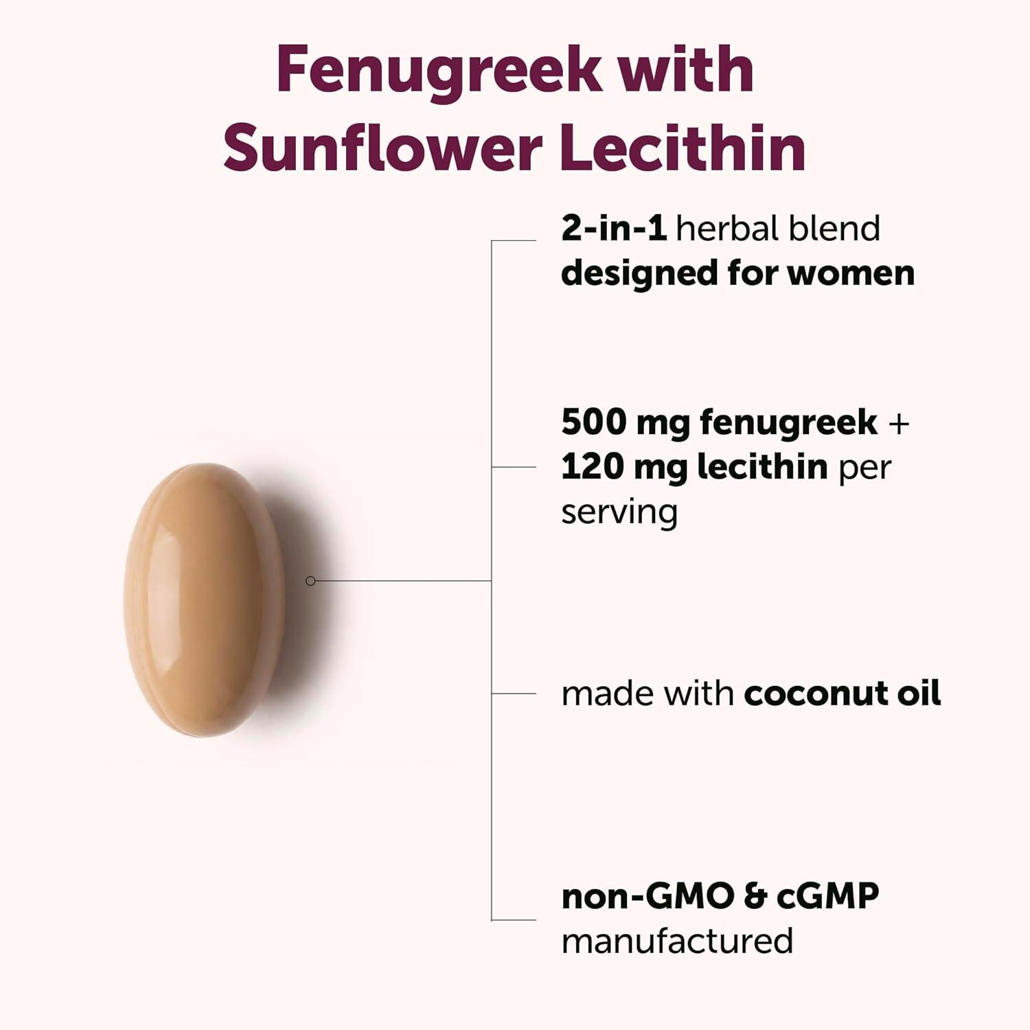 image:imageMicro Ingredients Fenugreek with Sunflower Lecithin 360 Softgels 6 Month Supply Fenugreek Seed Extract for Breastfeeding amp Lactation Support Made with Coconut Oil NonGMO