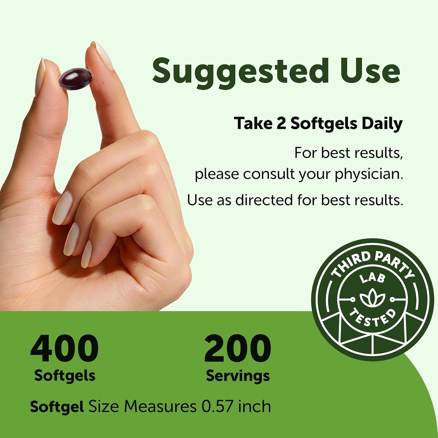 image:imageMicro Ingredients Ginkgo Biloba 120 mg Per Serving 400 Softgels 3in1 with Panax Ginseng amp Lions Mane Herbal Mushroom Blend Made with MCT Oil NonGMO