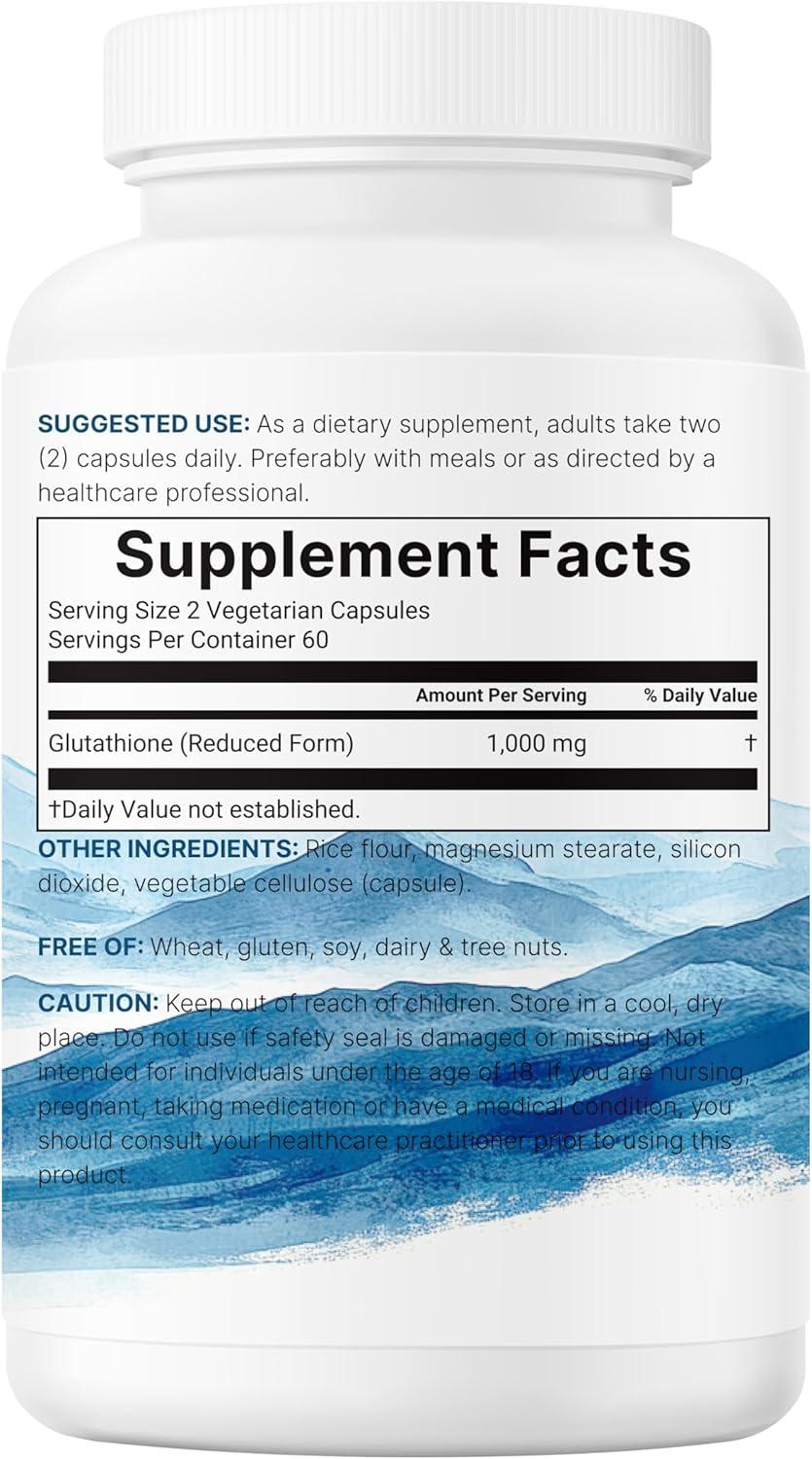 image:imageMicro Ingredients Glutathione 1000mg 120 Veggie Capsules Extra Strength Reduced Glutathione Active Antioxidant Form Liver Health amp Immune Support Supplement NonGMO Gluten Free Vegan