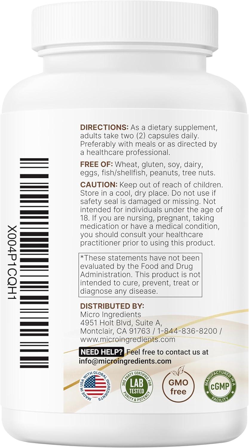 image:imageMicro Ingredients Hair Growth Vitamins for Women amp Men 120 Capsules 14in1 Formula with Biotin Collagen Keratin Saw Palmetto amp More Thicker Fuller Nourishes Thinning amp Loss Hair Support120 Count Pack of 1