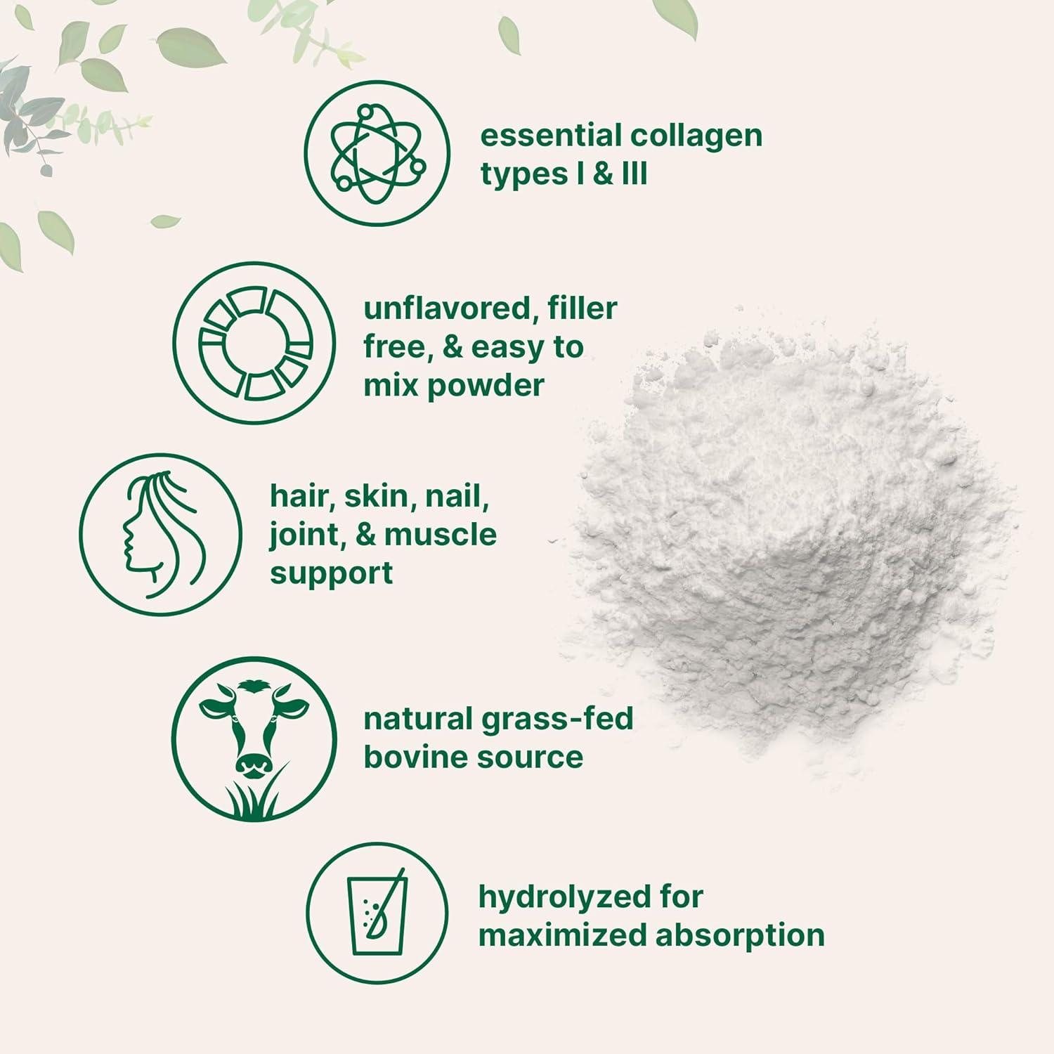 image:imageMicro Ingredients Hydrolyzed Collagen Peptides Powder 1lb Type I amp III GrassFed Collagen for Women amp Men Unflavored Protein for Hair Skin Nails Joints Easy Dissolve Paleo NonGMO