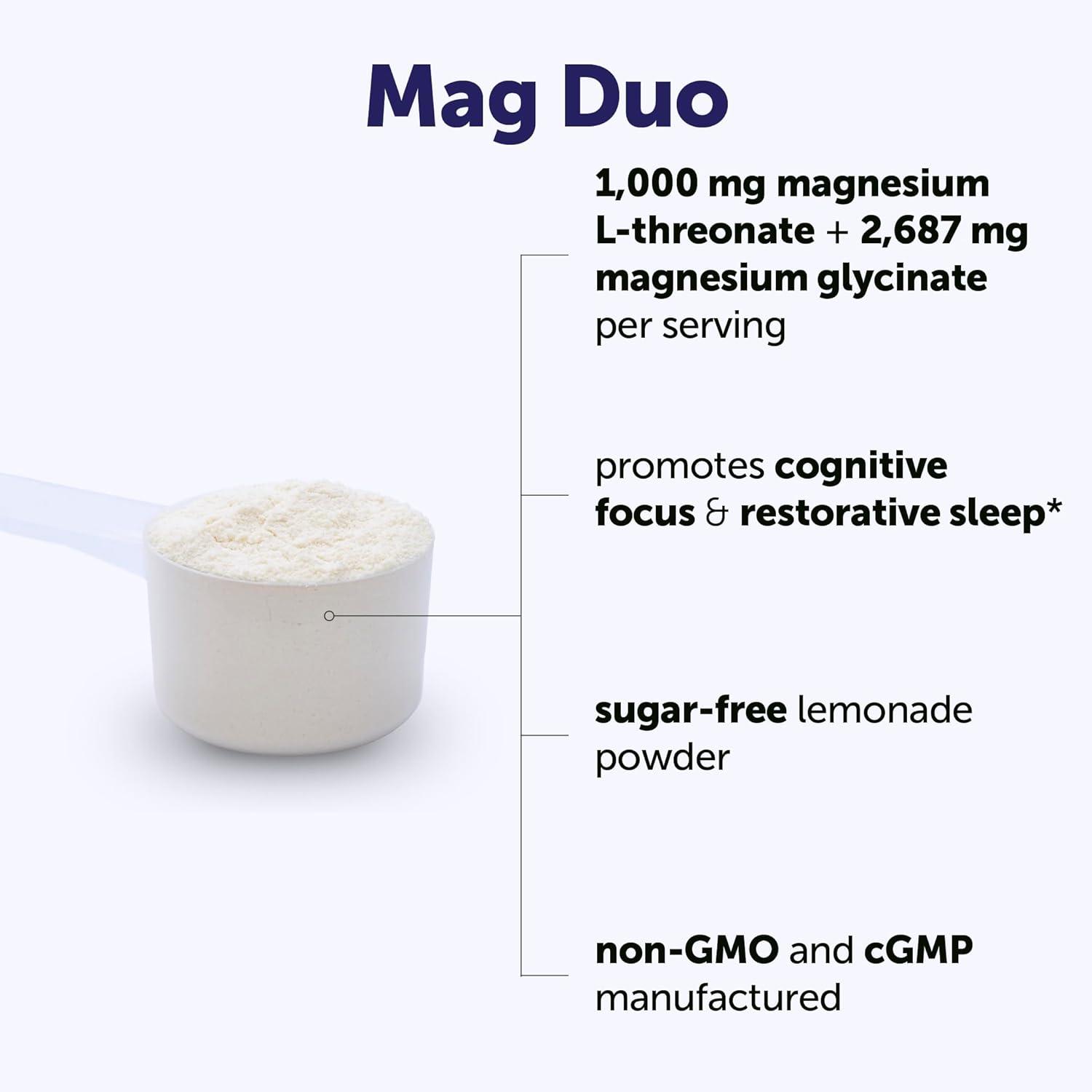 image:imageMicro Ingredients Mag Duo Magtein Magnesium LThreonate amp Magnesium Glycinate Powder Restful Sleep Calm amp Focus Support 2in1 Advanced Magnesium Formula SugarFree Lemonade Flavor