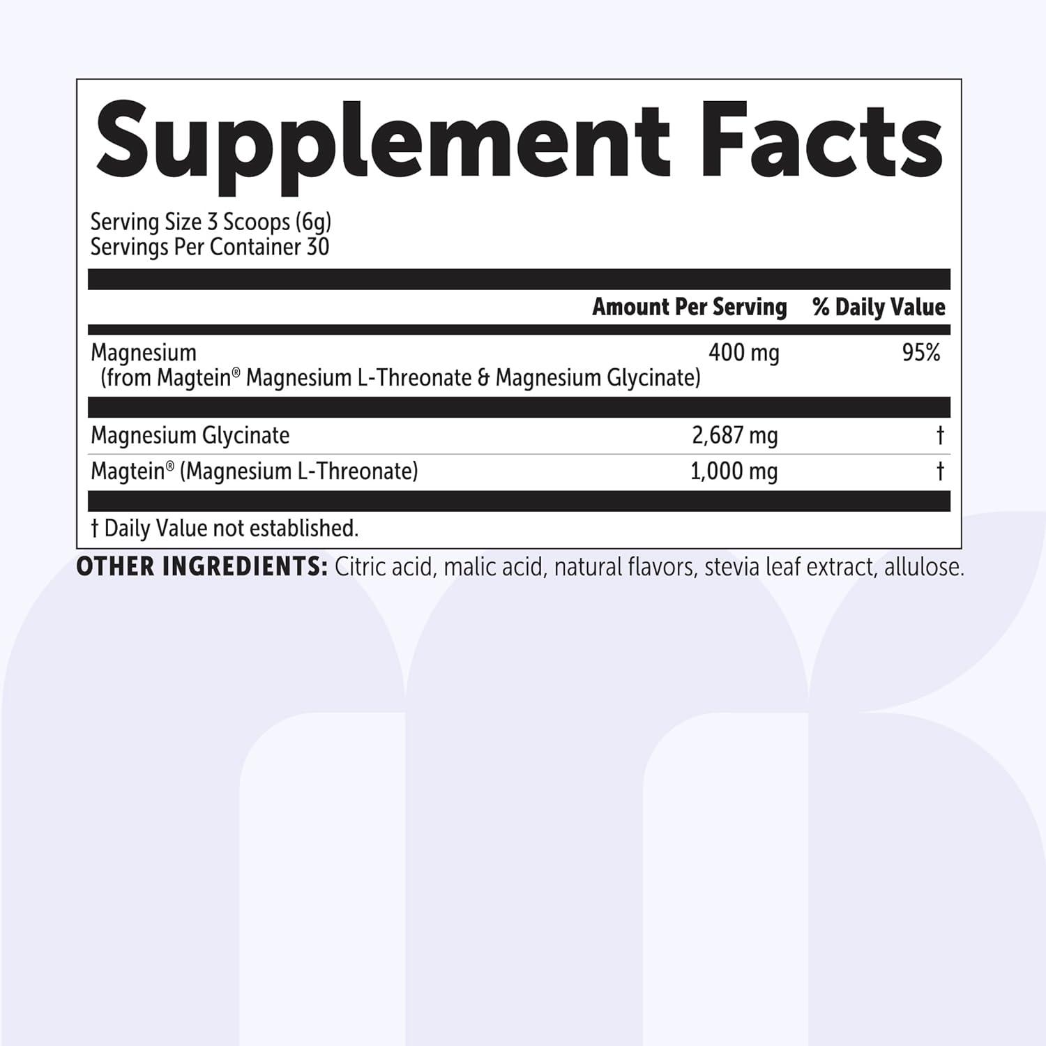 image:imageMicro Ingredients Mag Duo Magtein Magnesium LThreonate amp Magnesium Glycinate Powder Restful Sleep Calm amp Focus Support 2in1 Advanced Magnesium Formula SugarFree Lemonade Flavor