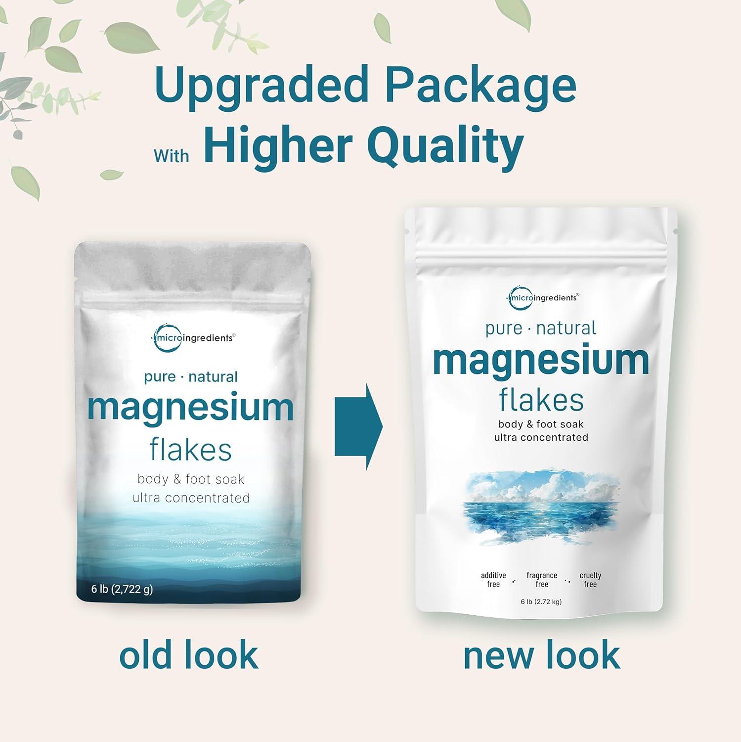 image:imageMicro Ingredients Magnesium Flakes 6lbs Great Alternative to Epsom Salt for Foot amp Body Bath Soaks High Absorption Natural Magnesium Chloride Minerals Relaxation amp Skin Hydration Support