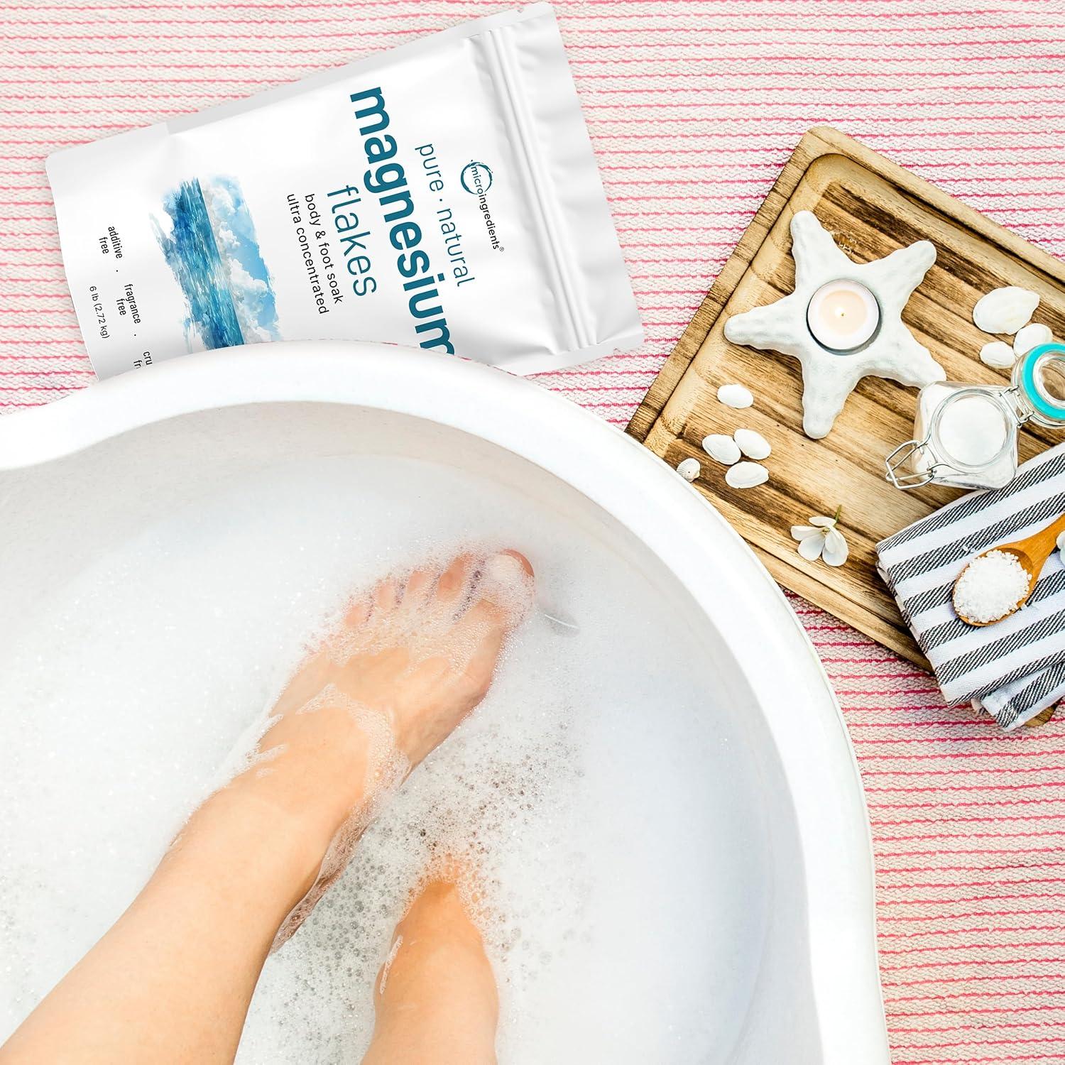 image:imageMicro Ingredients Magnesium Flakes 6lbs Great Alternative to Epsom Salt for Foot amp Body Bath Soaks High Absorption Natural Magnesium Chloride Minerals Relaxation amp Skin Hydration Support