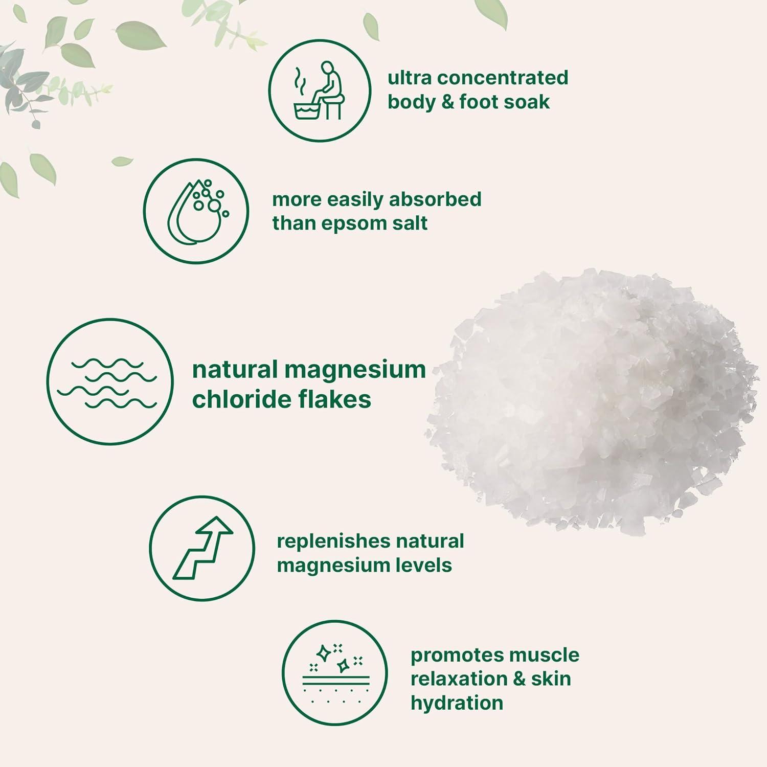 image:imageMicro Ingredients Magnesium Flakes 6lbs Great Alternative to Epsom Salt for Foot amp Body Bath Soaks High Absorption Natural Magnesium Chloride Minerals Relaxation amp Skin Hydration Support