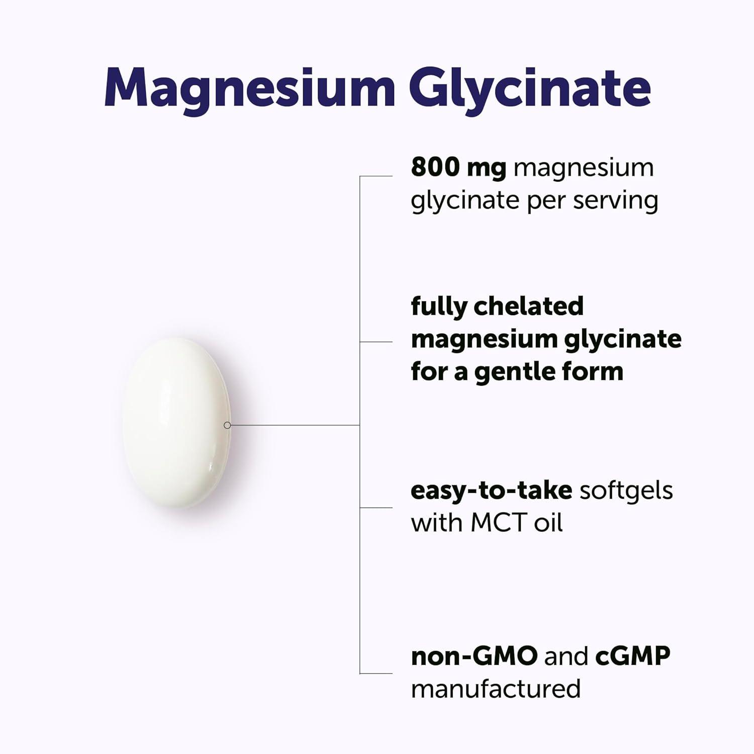 image:imageMicro Ingredients Magnesium Glycinate 800 mg Per Serving 240 Softgels Chelated Magnesium Supplement with MCT Oil NonGMO Gluten Free No Soy