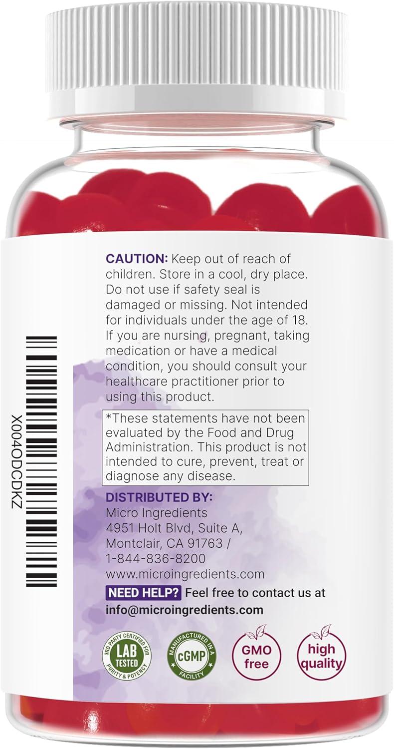image:imageMicro Ingredients Melatonin 20mg Gummies for Adults 120 Count Sleep Aid 10mg Melatonin per Gummy Sugar Free BlackBerry Cherry Flavor No Drug NonHabitForming NonGMO Gluten Free