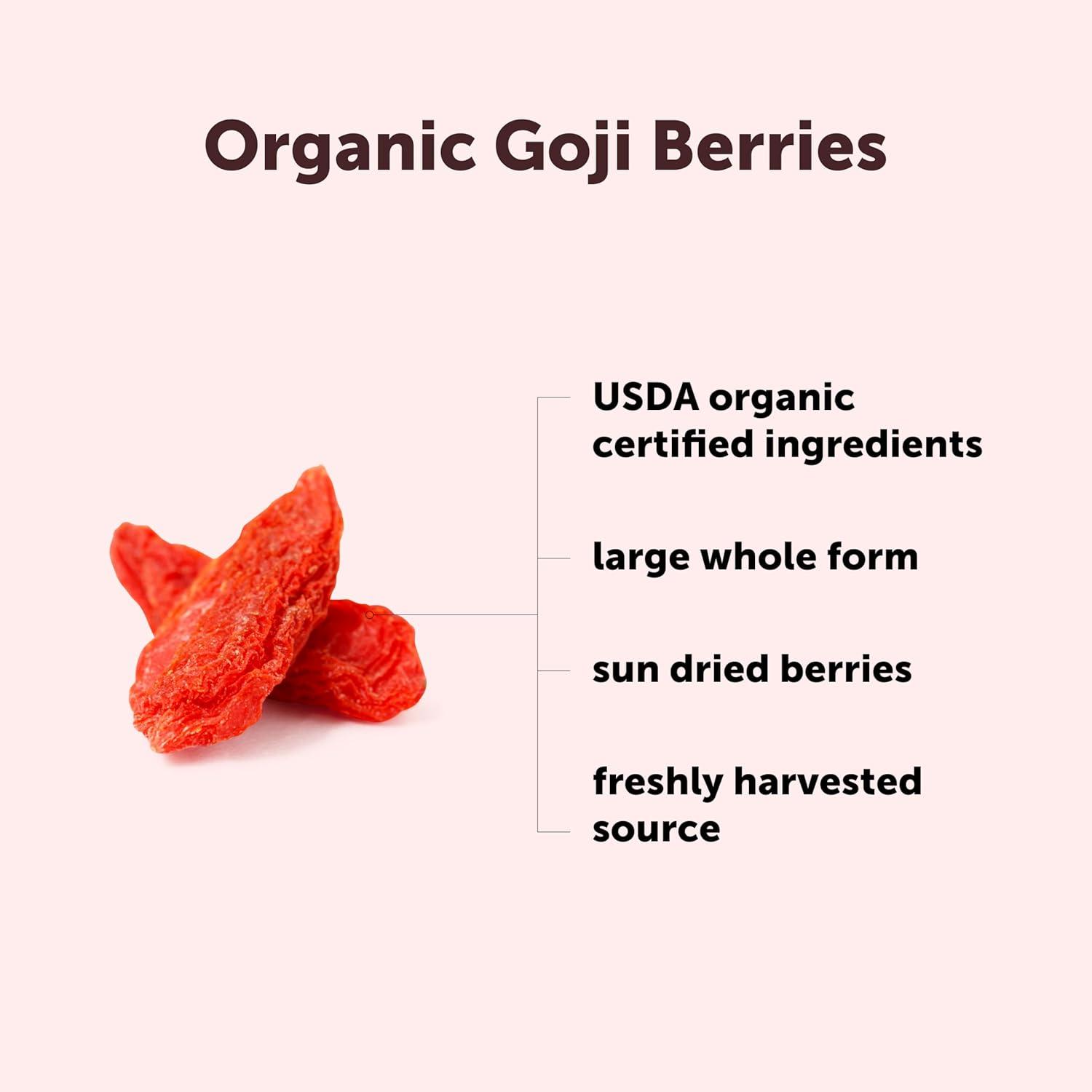 image:imageMicro Ingredients Organic Goji Berries 1lb 16oz Large Whole SunDried Berries Raw Superfood Wolfberries Natural Flavor for Trail Mix Juice amp Tea Sulfate Free Vegan Friendly NonGMO16 Ounce Pack of 1