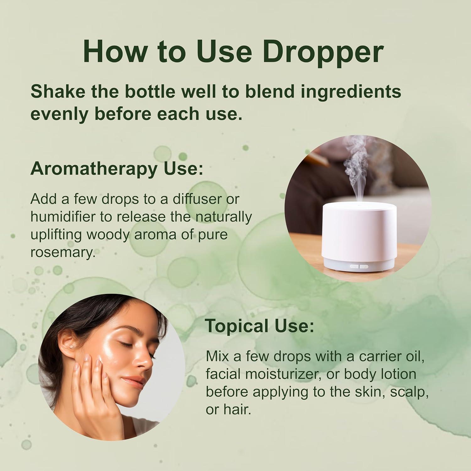 image:imageMicro Ingredients Rosemary Essential Oil for Hair Scalp amp Skin 8 fl oz 100 Pure amp Natural with Dropper Aromatherapy Diffuser Soap Candle amp Massage Use Woody Herbal Aroma CrueltyFree