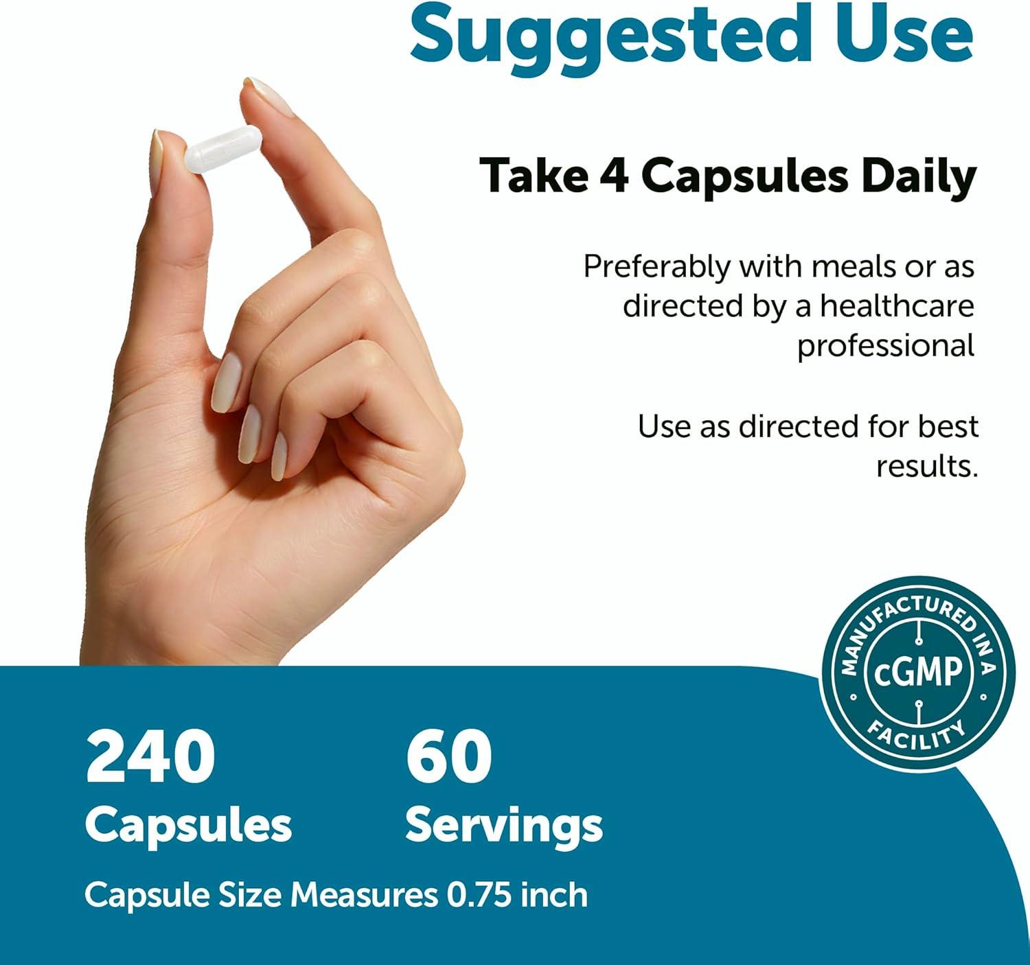image:imageMicro Ingredients TMG 2000mg 240 Capsules Double Strength Betaine Anhydrous Trimethylglycine NonGMO Gluten Free
