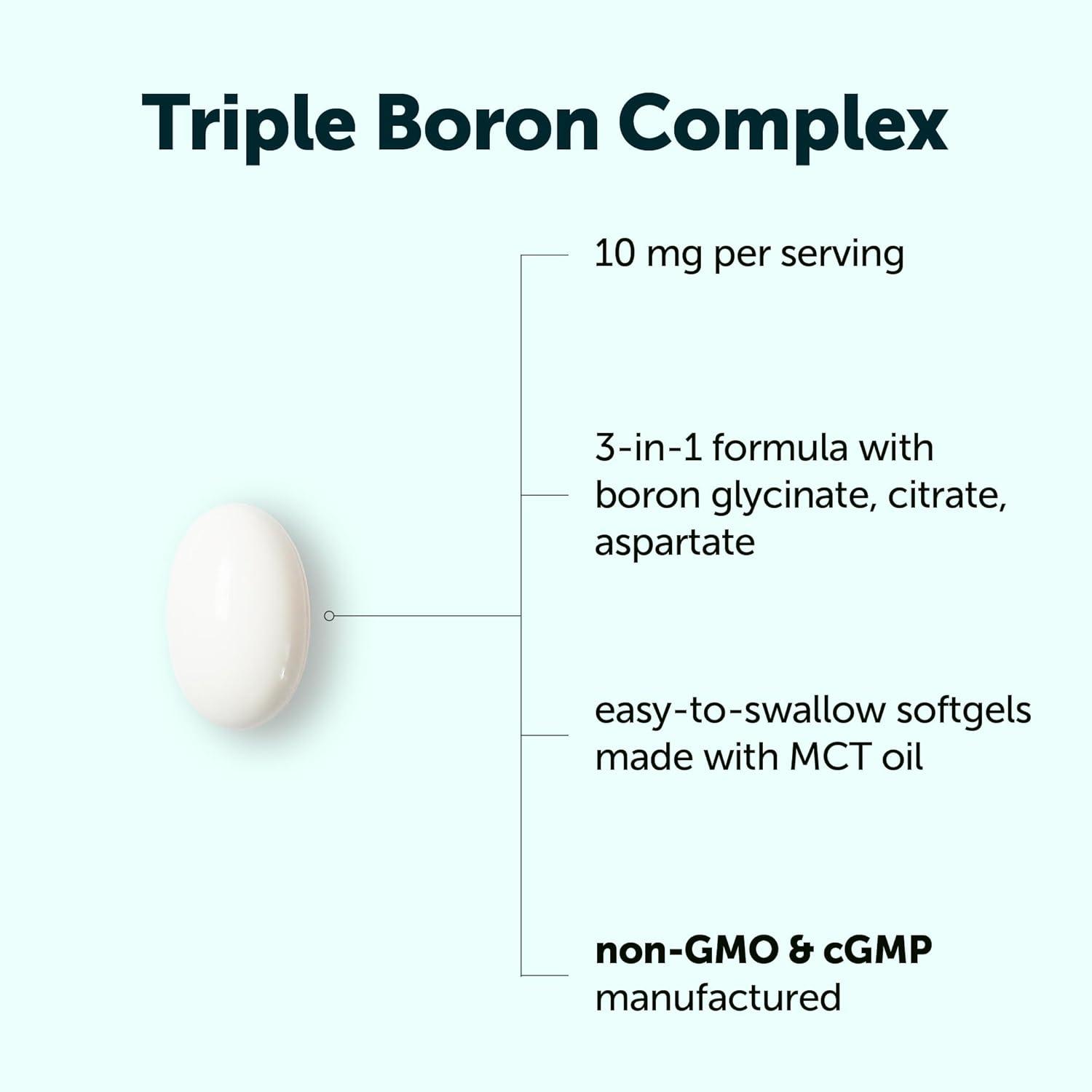 image:imageMicro Ingredients Triple Boron Complex 10mg Per Serving 360 Softgels with MCT Oil Boron Supplement for Men amp Women Boron Glycinate Citrate amp Aspartate Triple Action Formula NonGMO Gluten Free