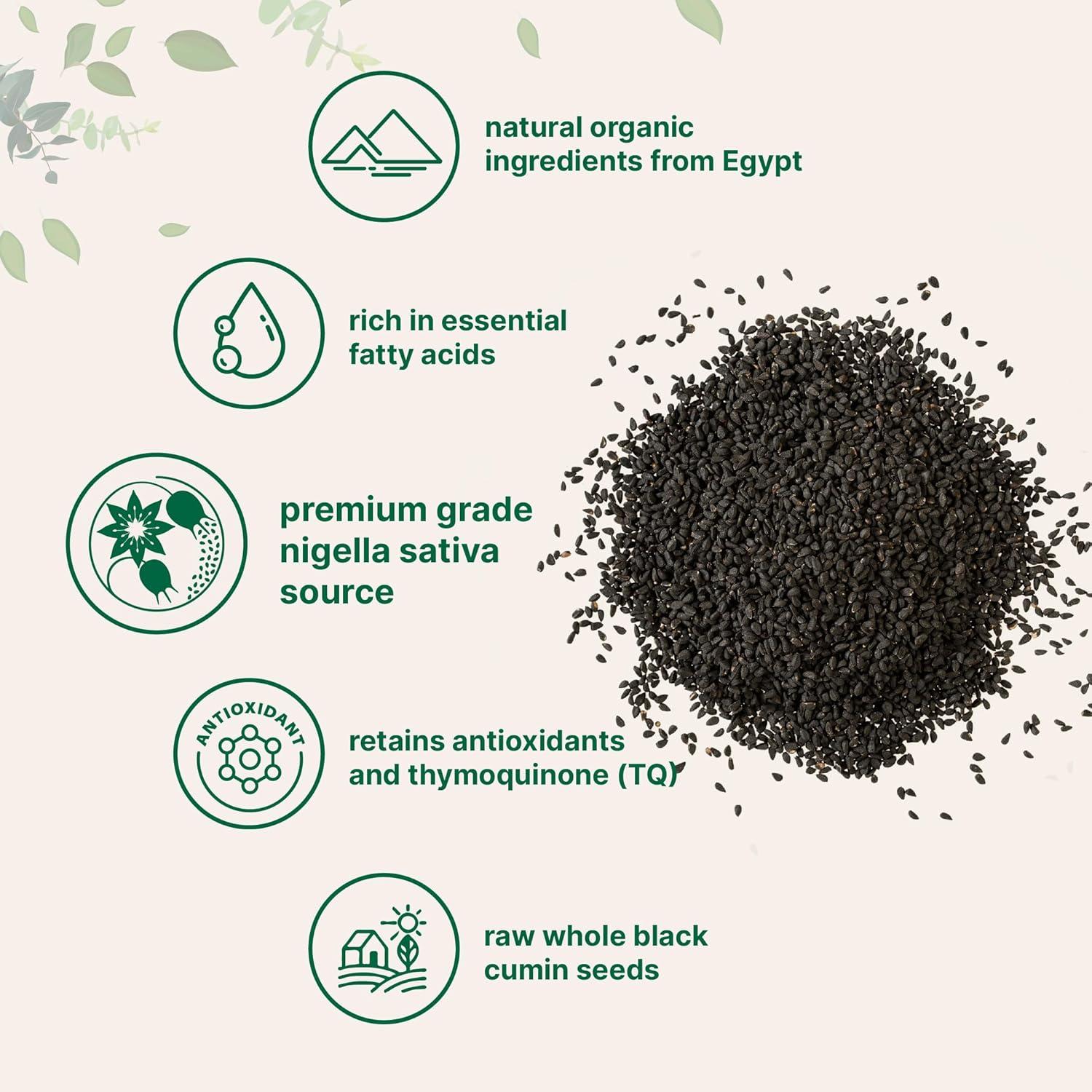 image:imageOrganic Black Cumin Seed Nigella Sativa 2lbs Premium Grade Whole Black Seed from Egypt Great for Baking Seasoning and Cooking Additive Free NonGMO Bulk Supply